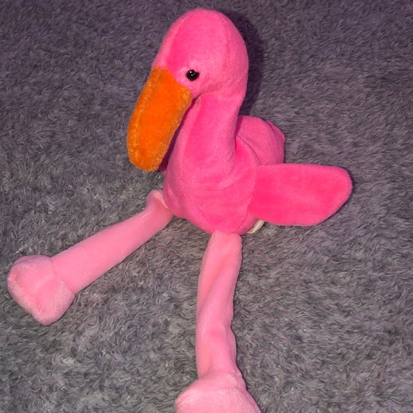 3 PACK: “Pinky The Flamingo” Collectible Beanie Babies - Picture 3 of 16